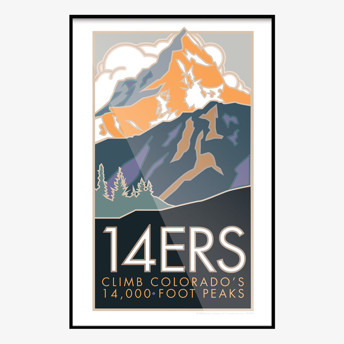 14ERS Climb Colorado's 14000-ft Peaks Travel Poster
