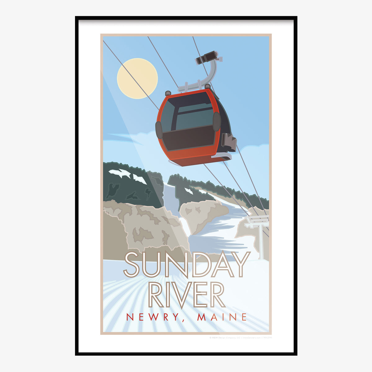 Sunday River Maine Travel Poster