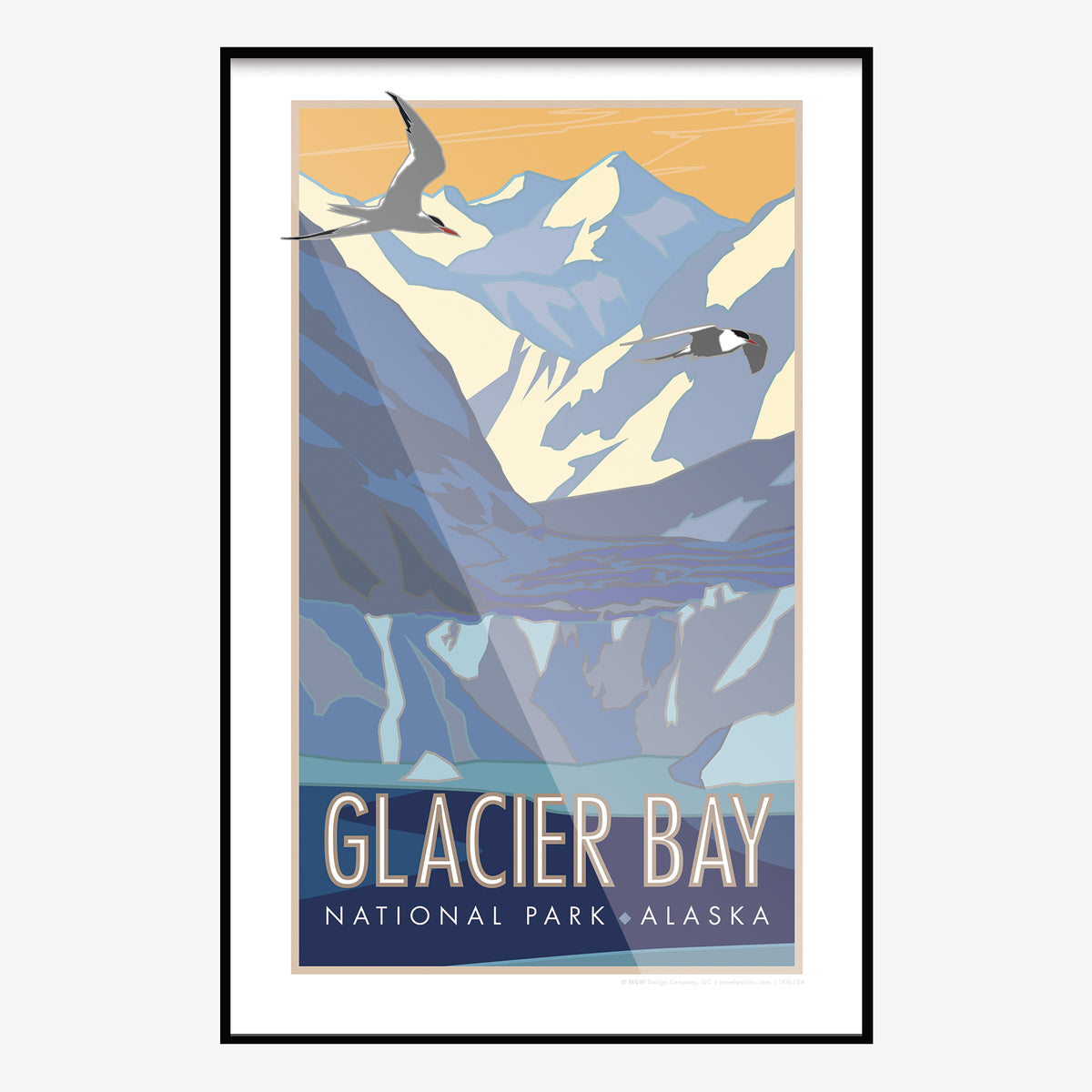 Glacier Bay National Park Alaska Travel Poster
