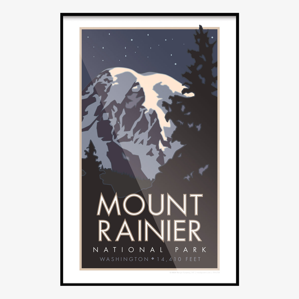 Mt. Rainier Washington Travel Poster