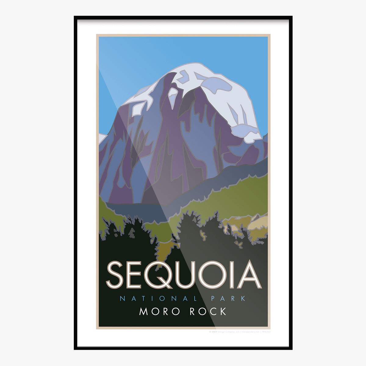 Sequoia National Park Moro Rock California Travel Poster