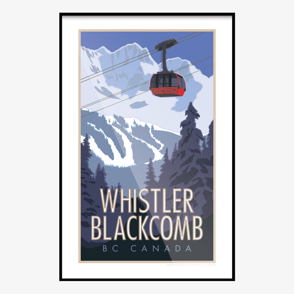 Whistler Blackcomb BC Canada Travel Poster