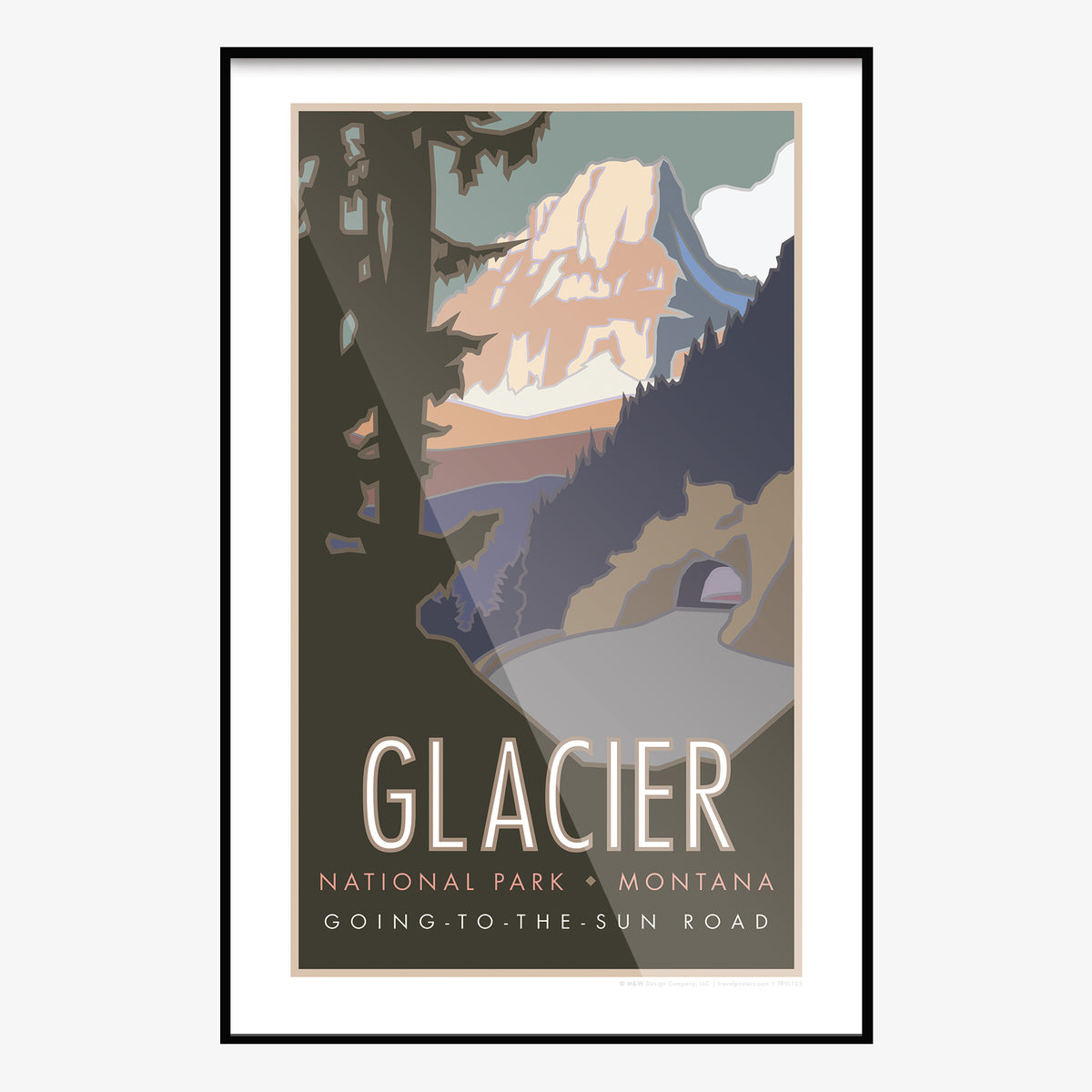 Glacier National Park Going to the Sun Road Montana Travel Poster