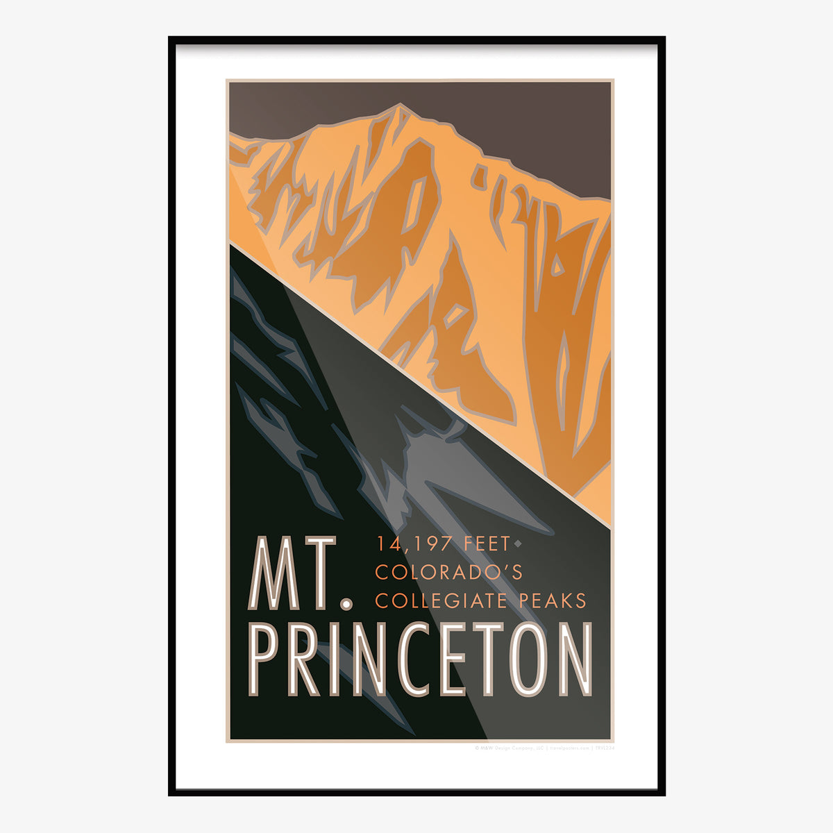 Mt. Princeton Colorado 14er Travel Poster