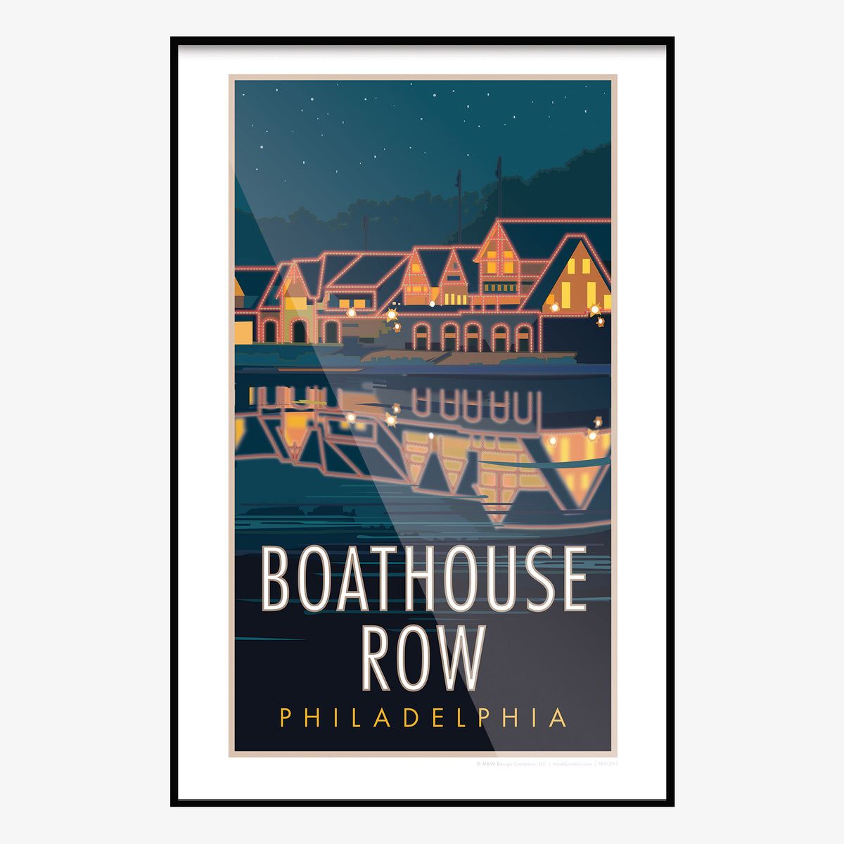 Boat House Row Philadelphia Pennsylvania Travel Poster