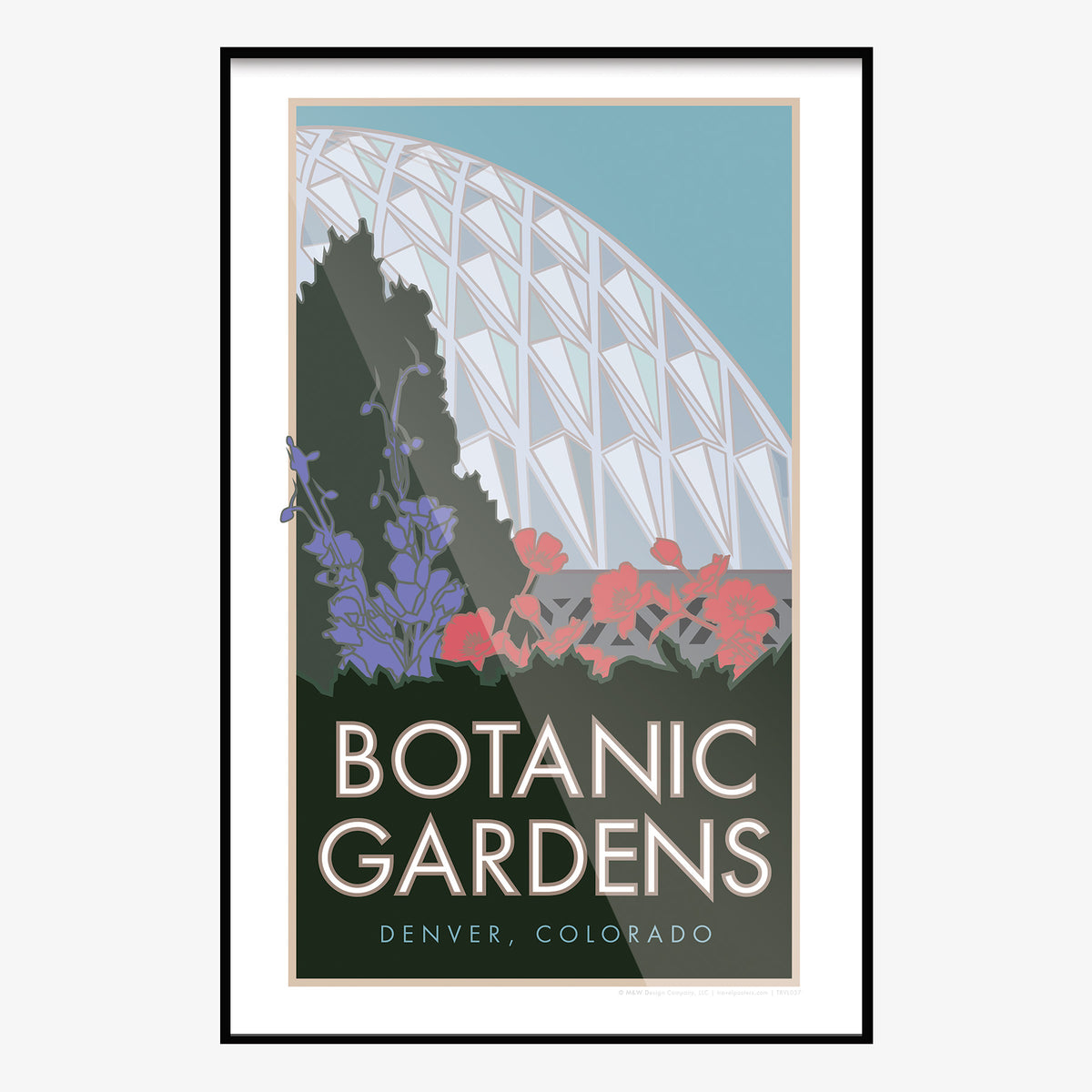 Botanic Gardens Denver Colorado Travel Poster