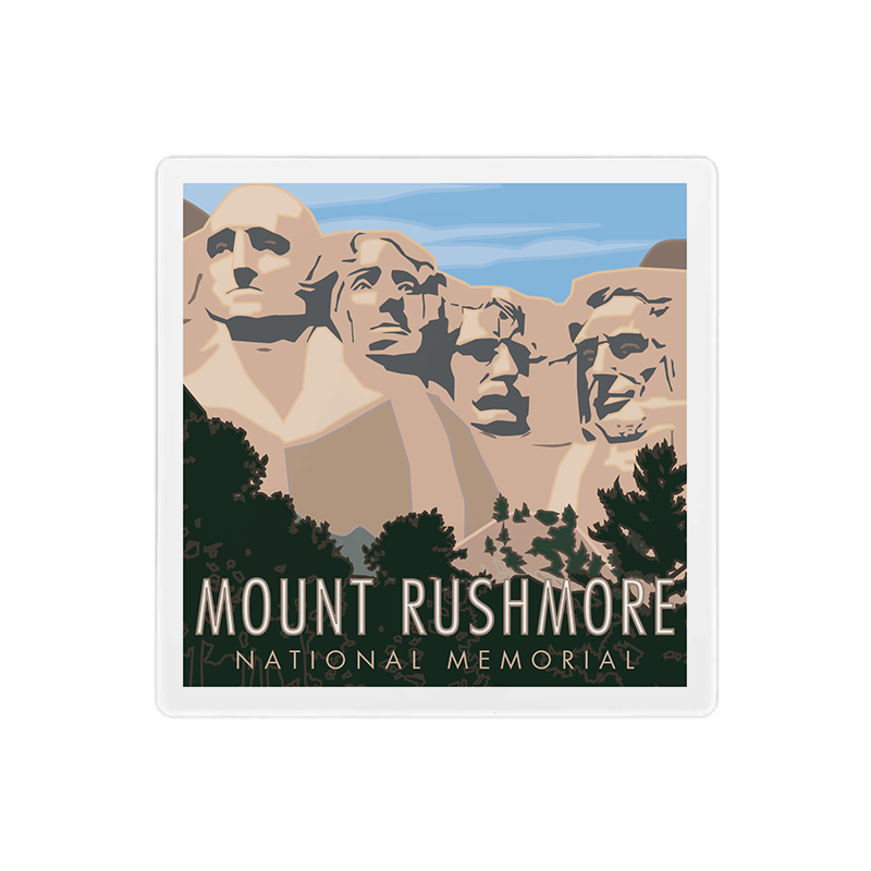 Mount Rushmore - 4" x 4" Sandstone Coaster