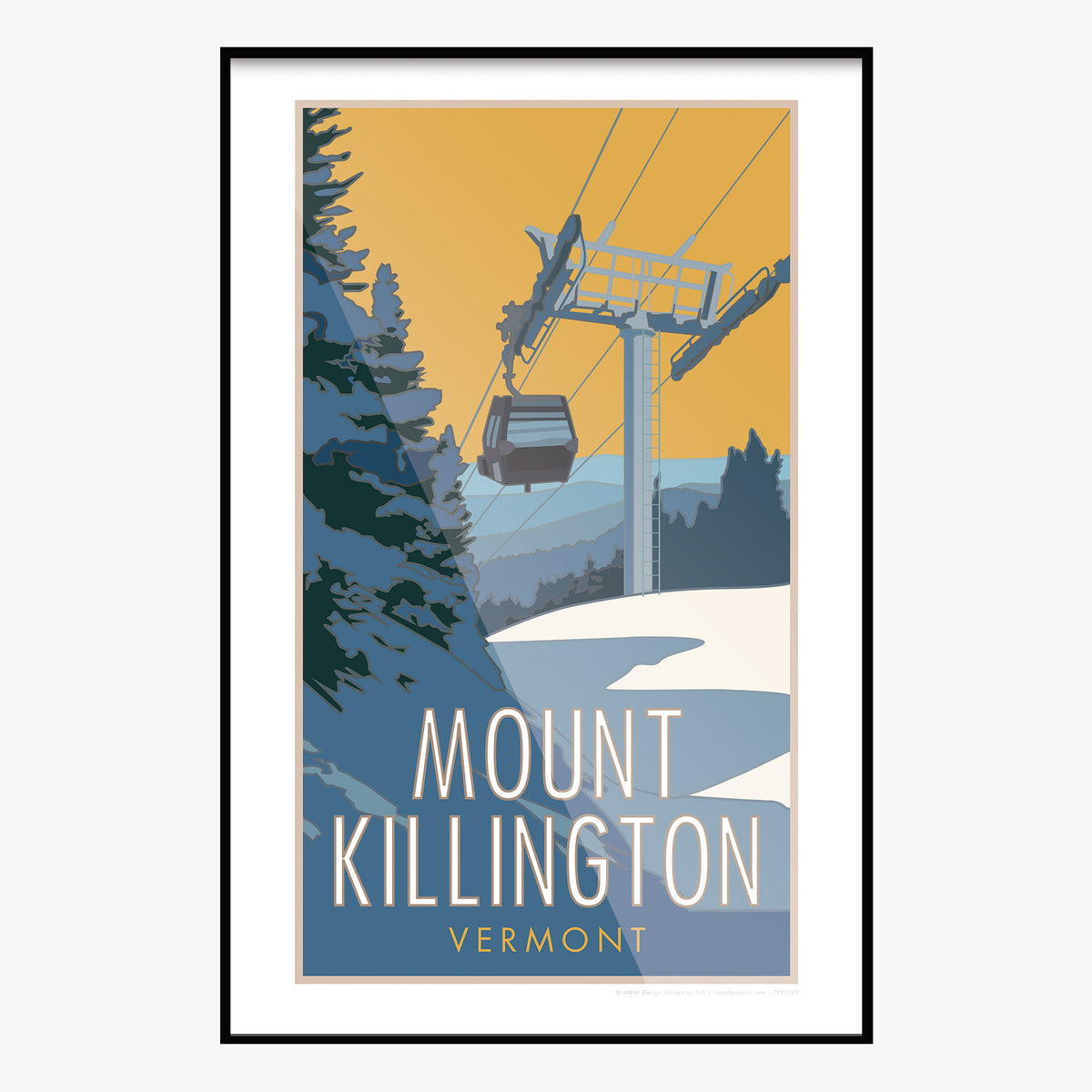 Mount Killington Vermont Travel Poster