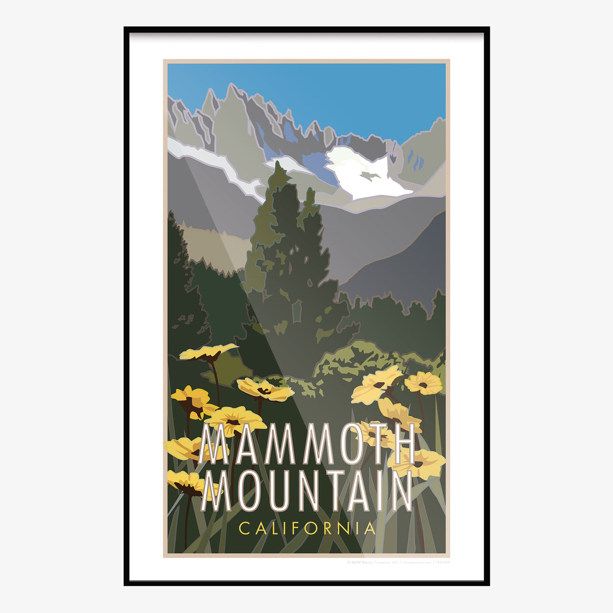Mammoth Mountain Spring Travel Poster