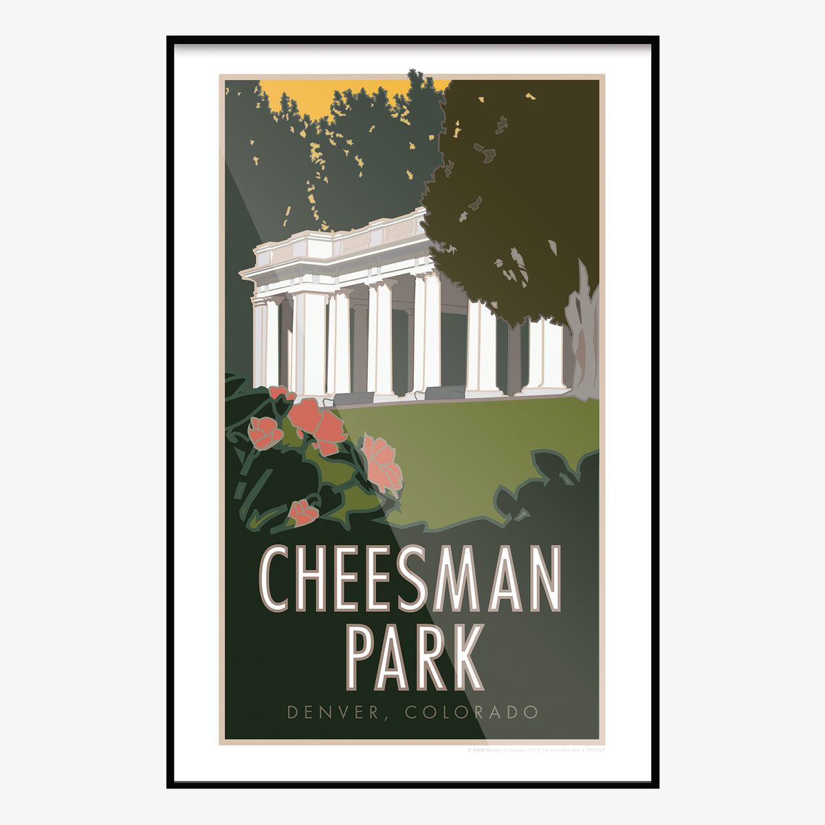 Cheesman Park Denver Colorado Travel Poster