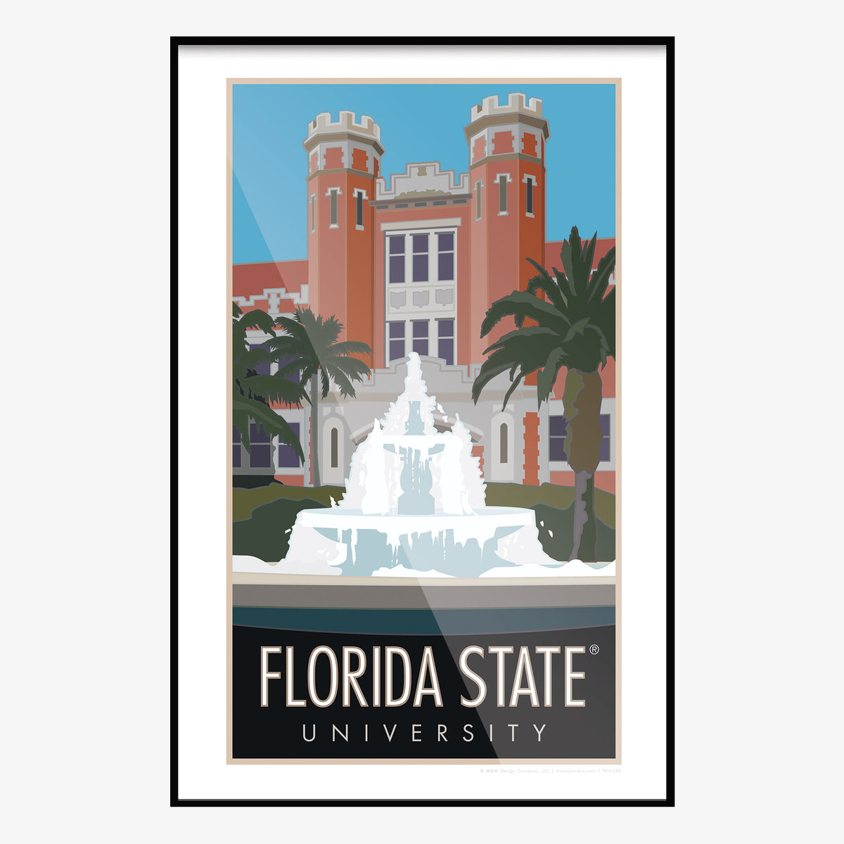 Florida State Westcott Fountain Travel Poster