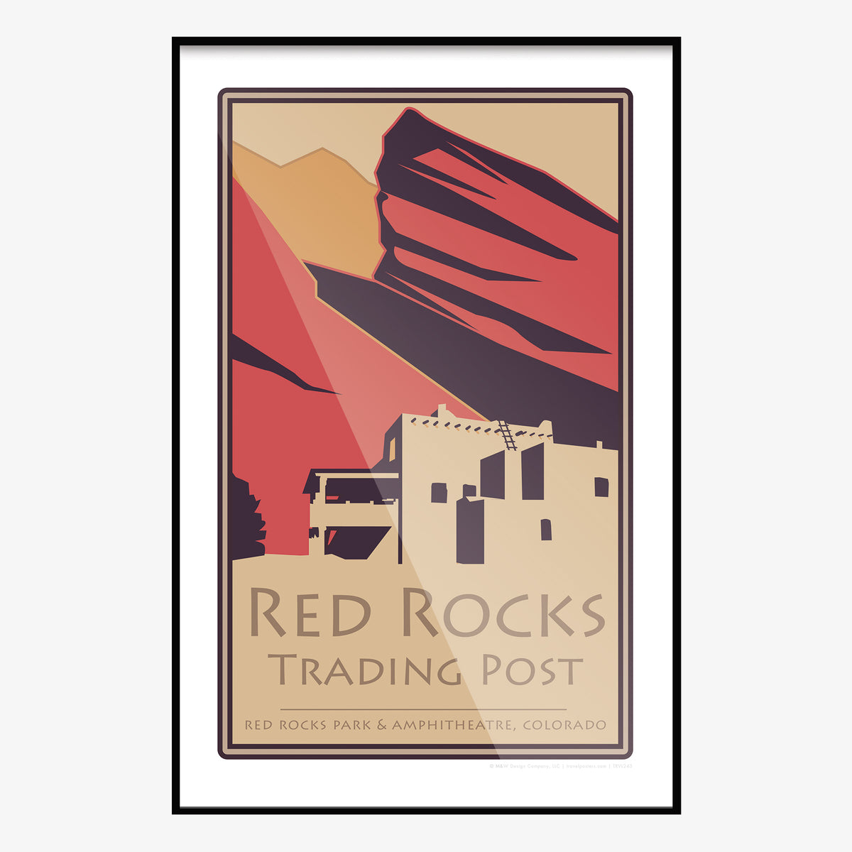 Red Rocks 3 Trading Post Colorado Travel Poster