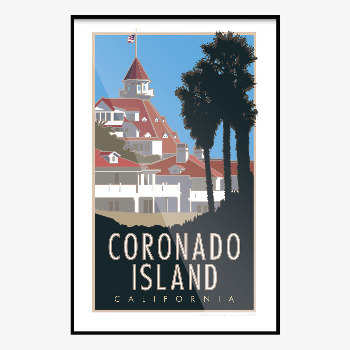 Coronado Island California Travel Poster