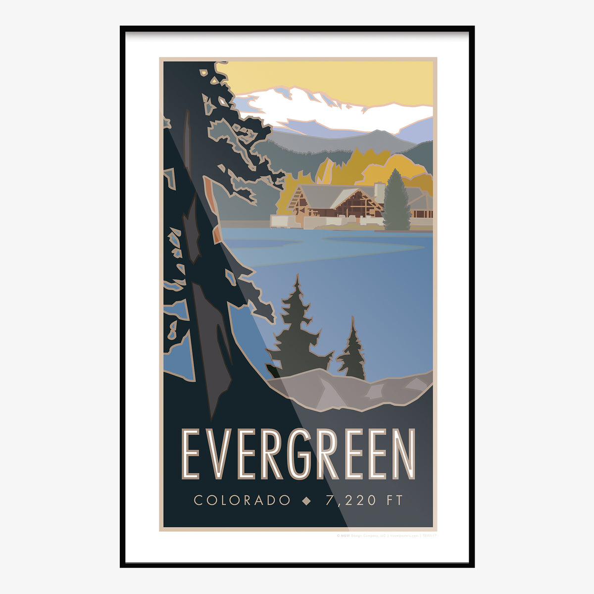 Evergreen Colorado Travel Poster