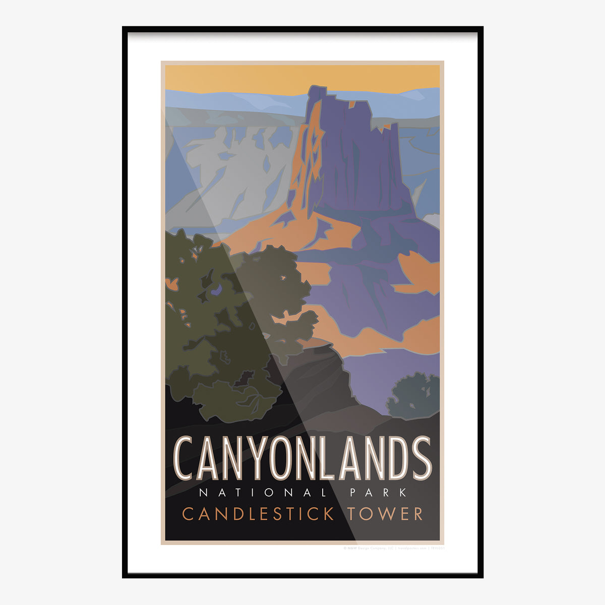 Canyonlands National Park Utah Candlestick Tower Travel Poster