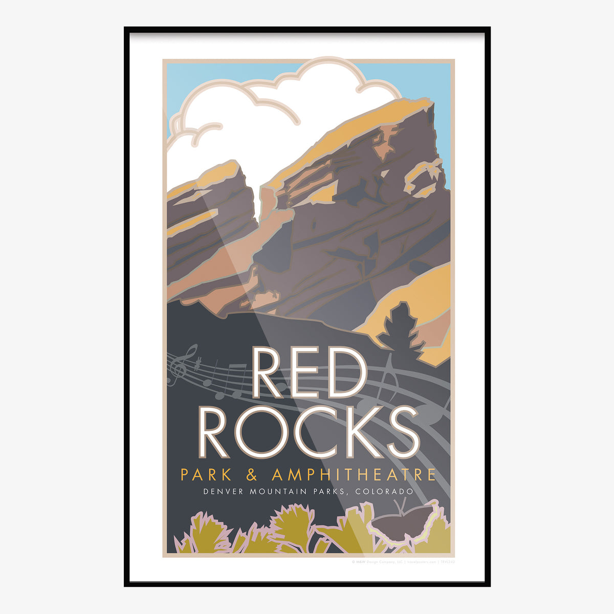 Red Rocks Colorado Travel Poster