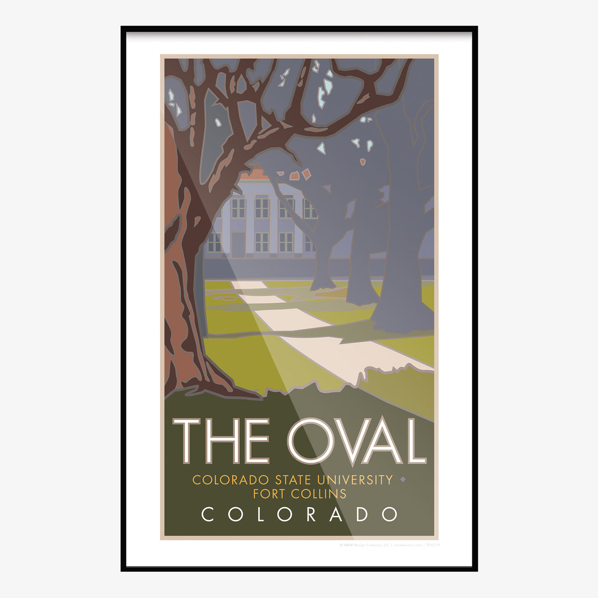 The Oval CSU Colorado Travel Poster