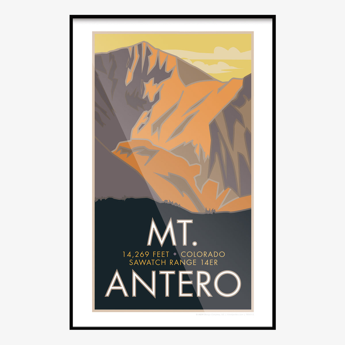 Mt. Antero Colorado 14er Travel Poster