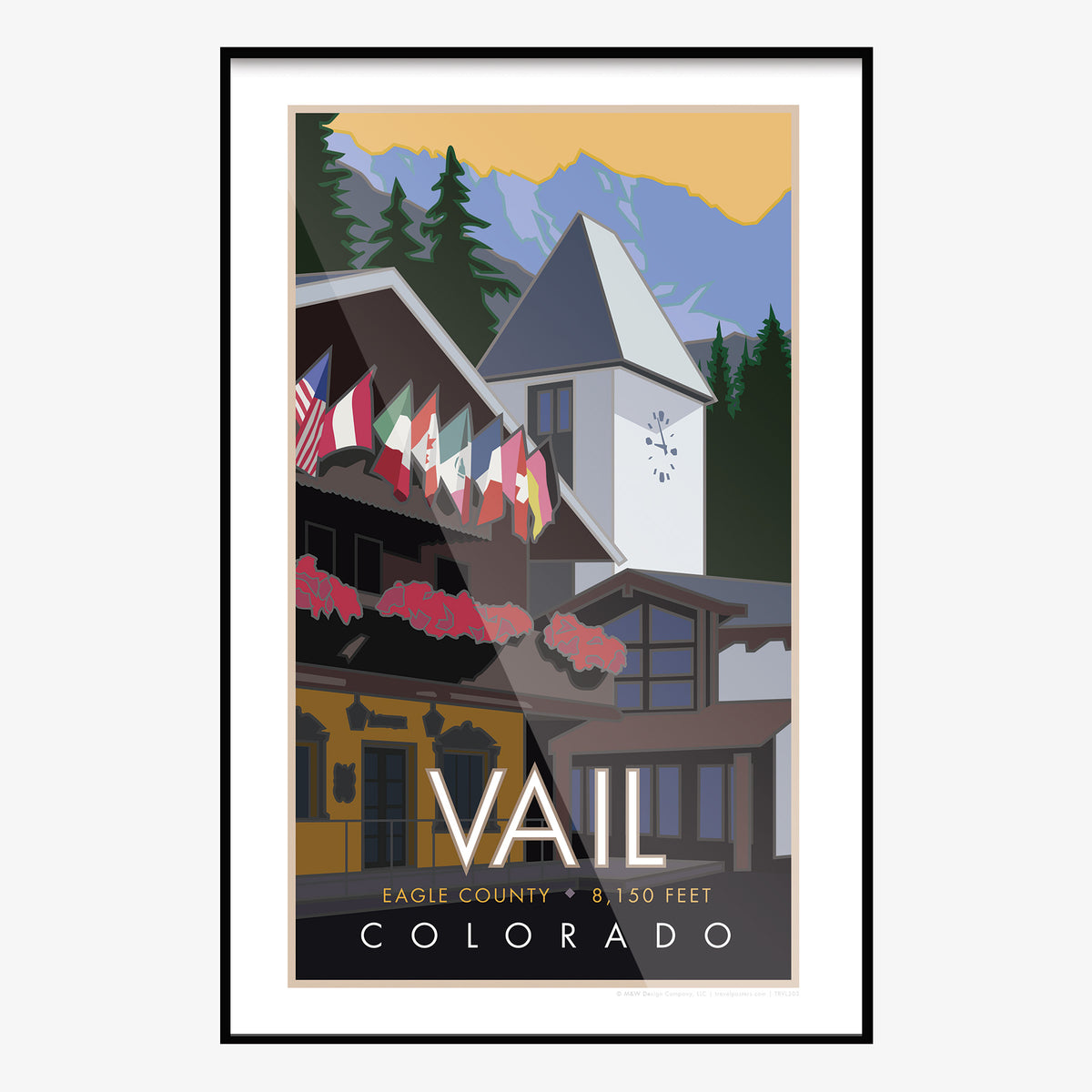 Vail Village Summer Colorado Travel Poster