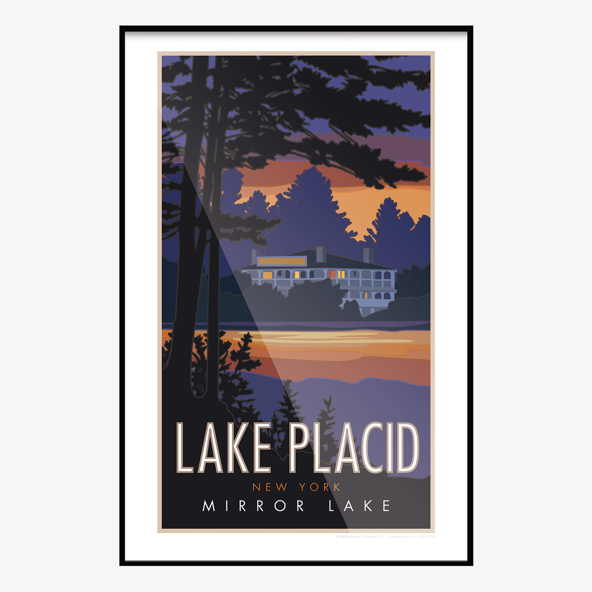 Lake Placid Mirror Lake Inn New York Travel Poster