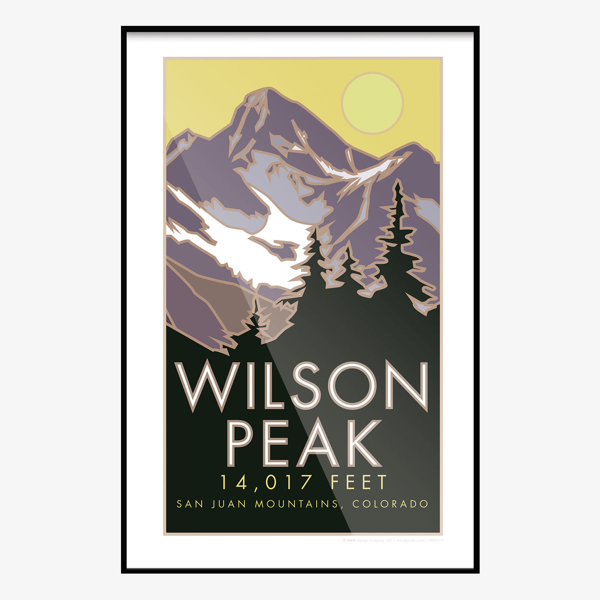 Wilson Peak Colorado 14er Travel Poster