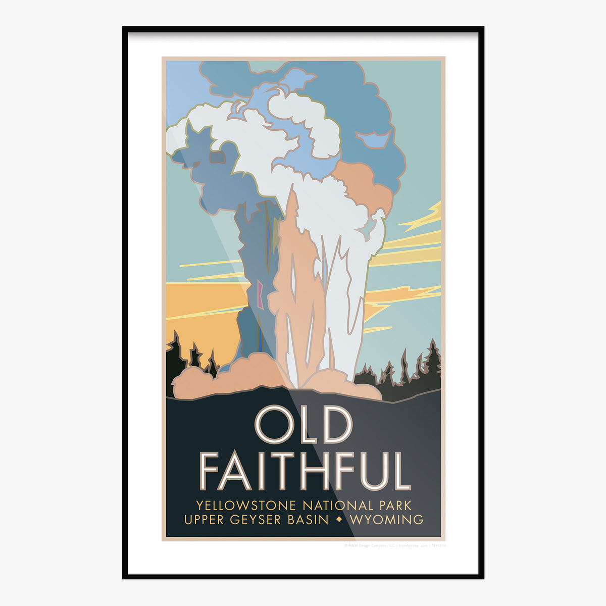 Old Faithful Yellowstone National Park Wyoming Travel Poster
