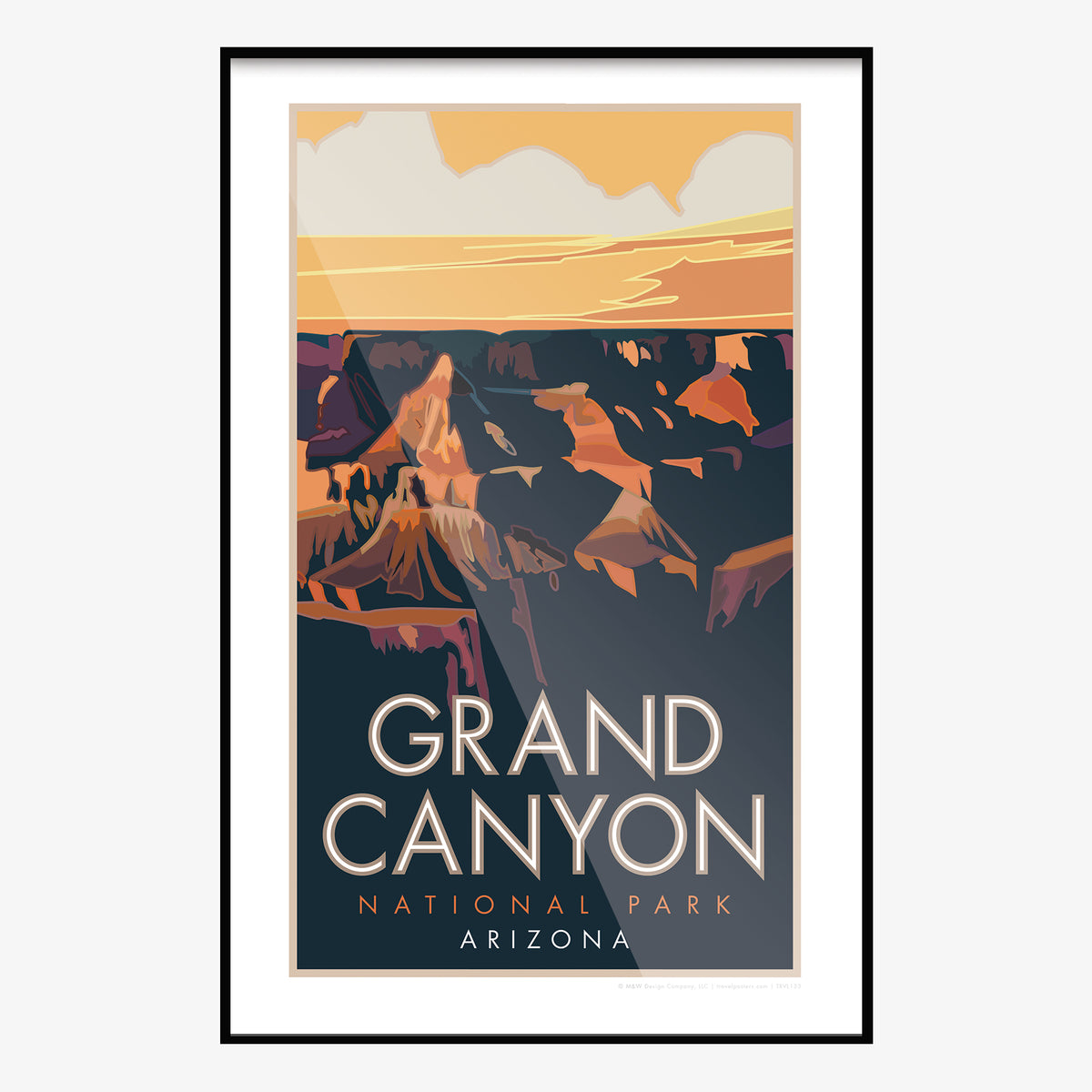 Grand Canyon Sunset Arizona Travel Poster