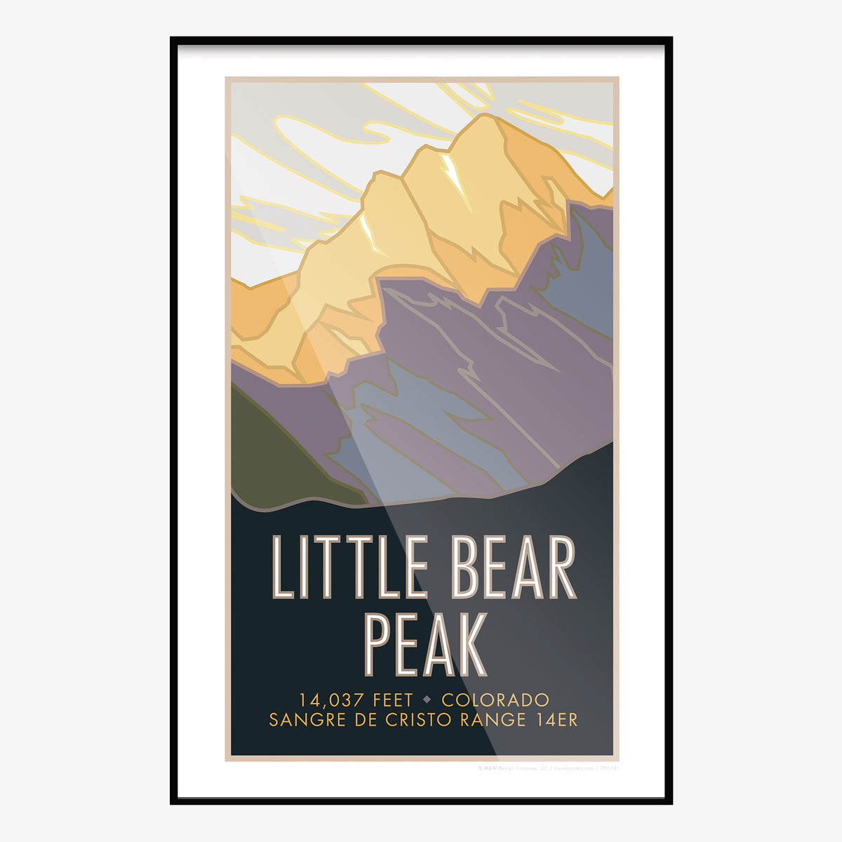 Little Bear Peak Colorado 14er Travel Poster