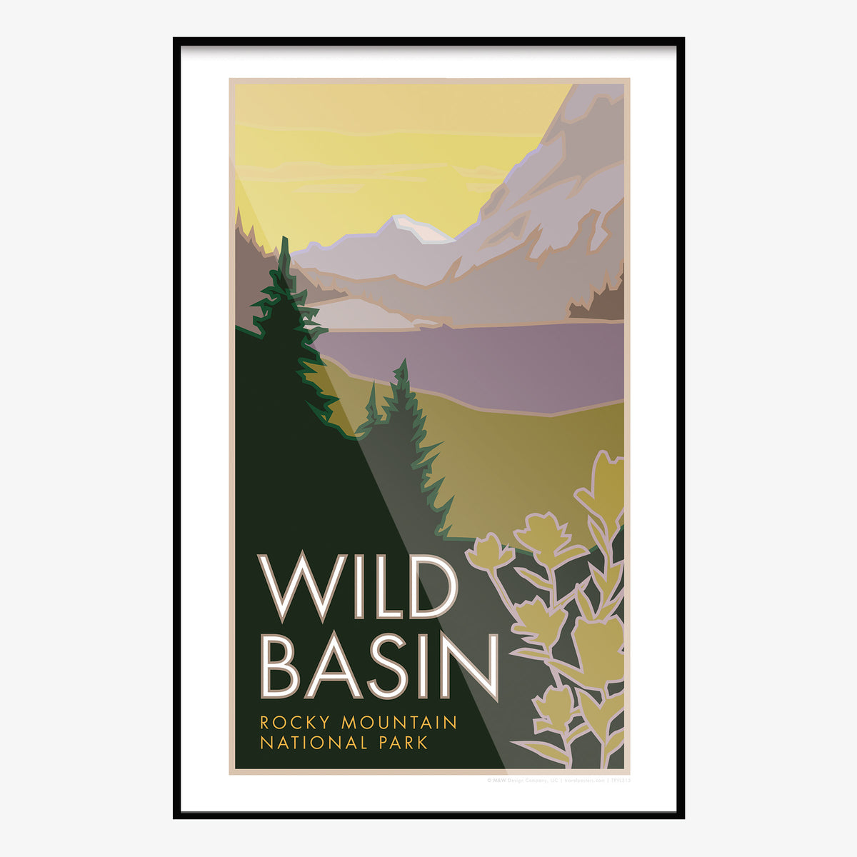 Wild Basin Rocky Mountain National Park Colorado Travel Poster