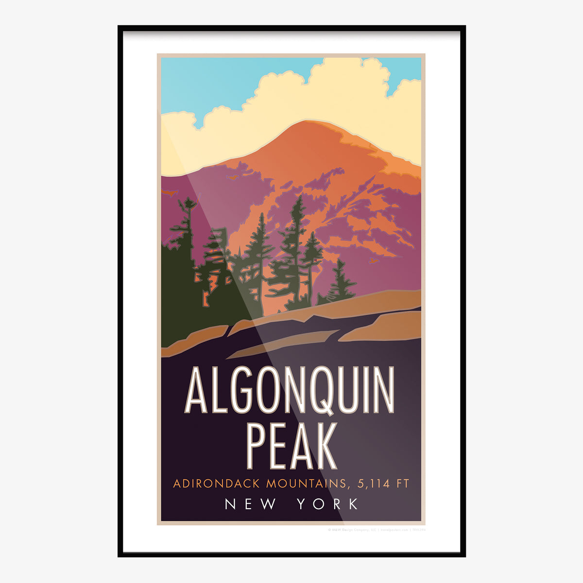 Algonquin Peak Travel Poster