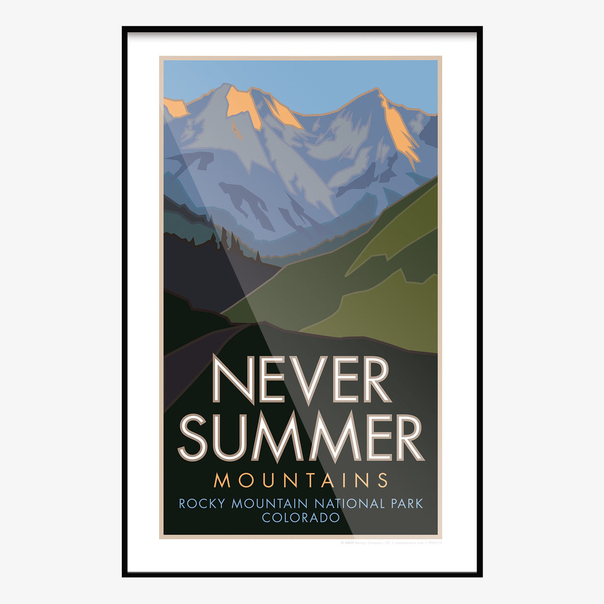 Never Summer Range Colorado Travel Poster