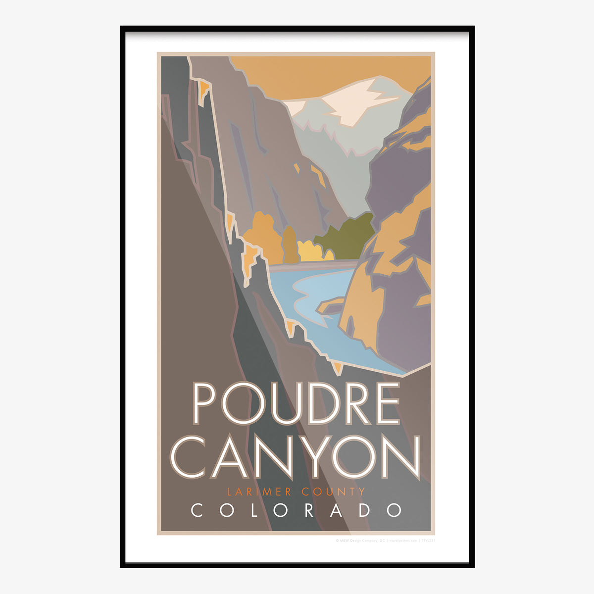 Poudre Canyon Colorado Travel Poster