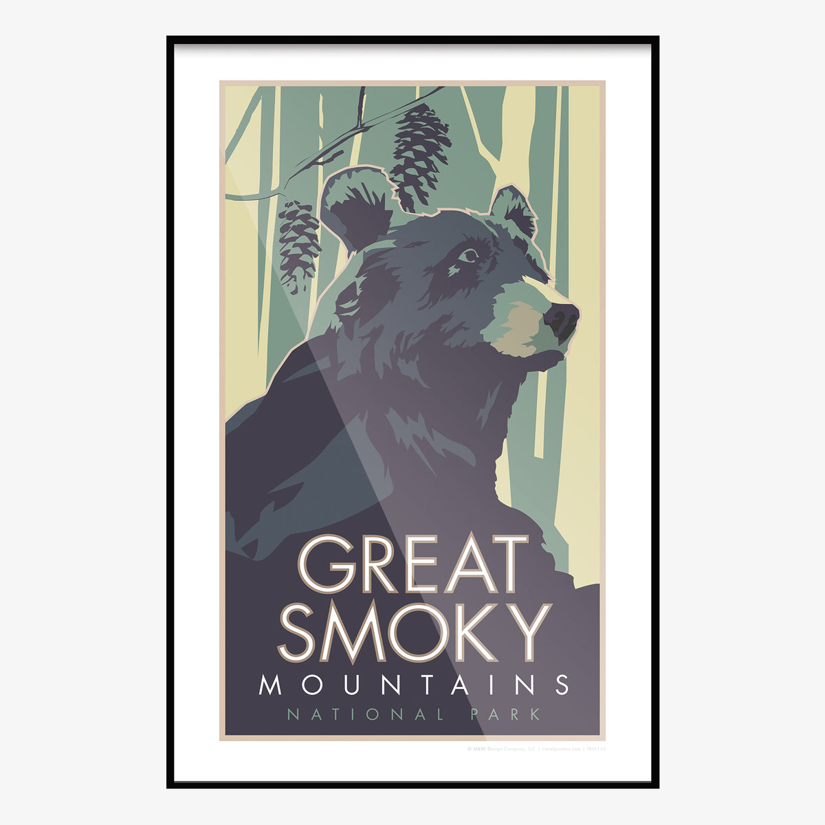 Great Smoky Mountains Bear Travel Poster
