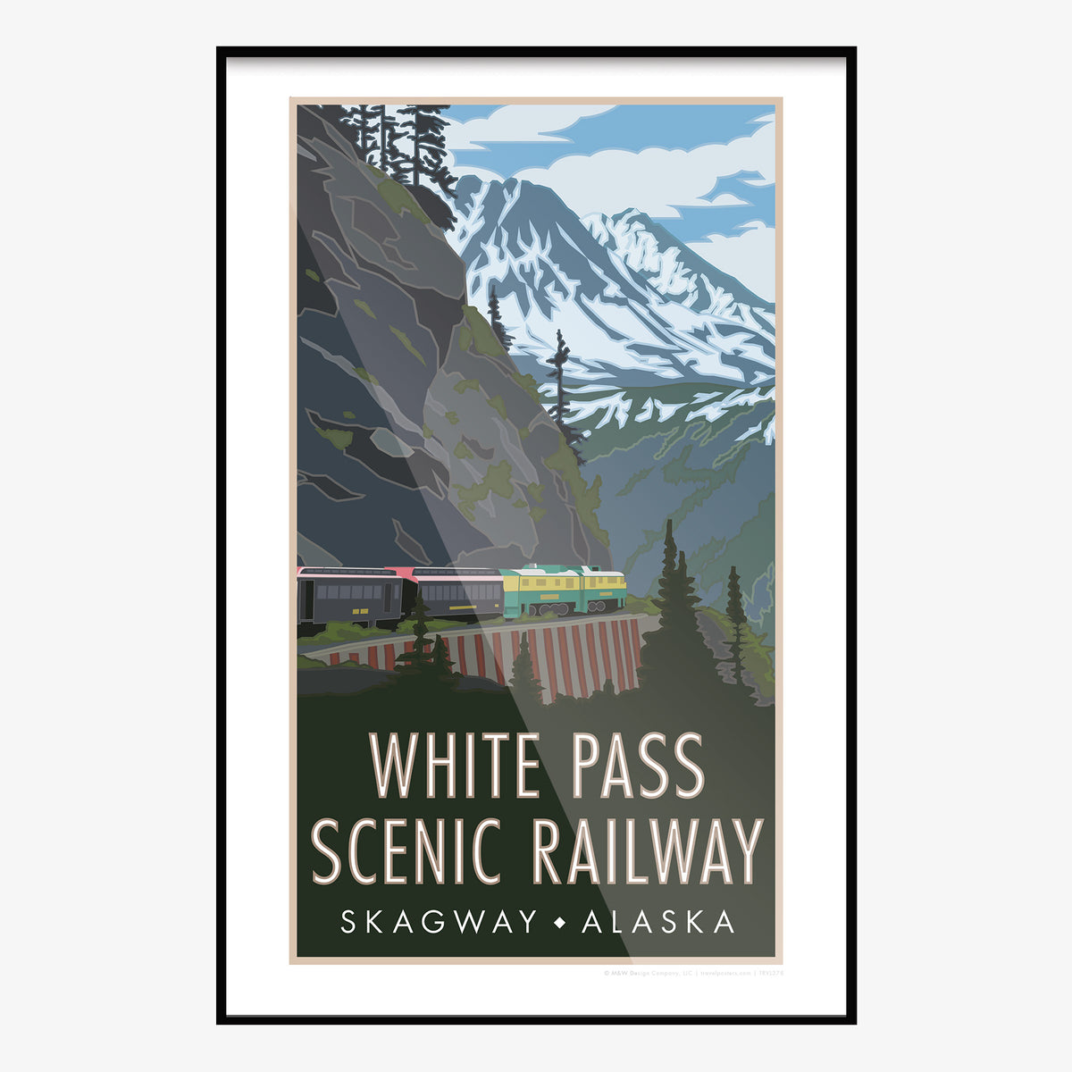 White Pass Railway Alaska Travel Poster