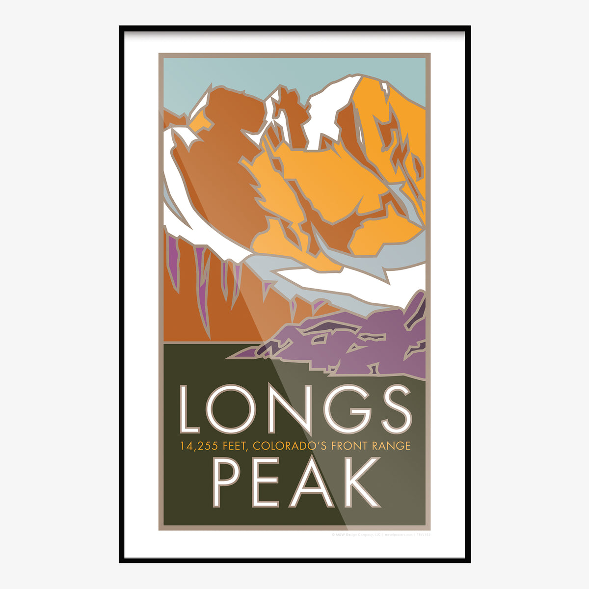 Longs Peak 1 Colorado 14er Travel Poster