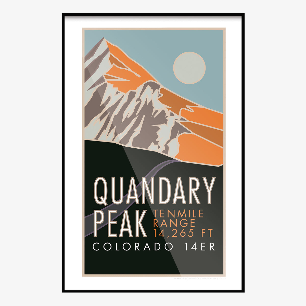 Quandary Peak Colorado Travel Poster