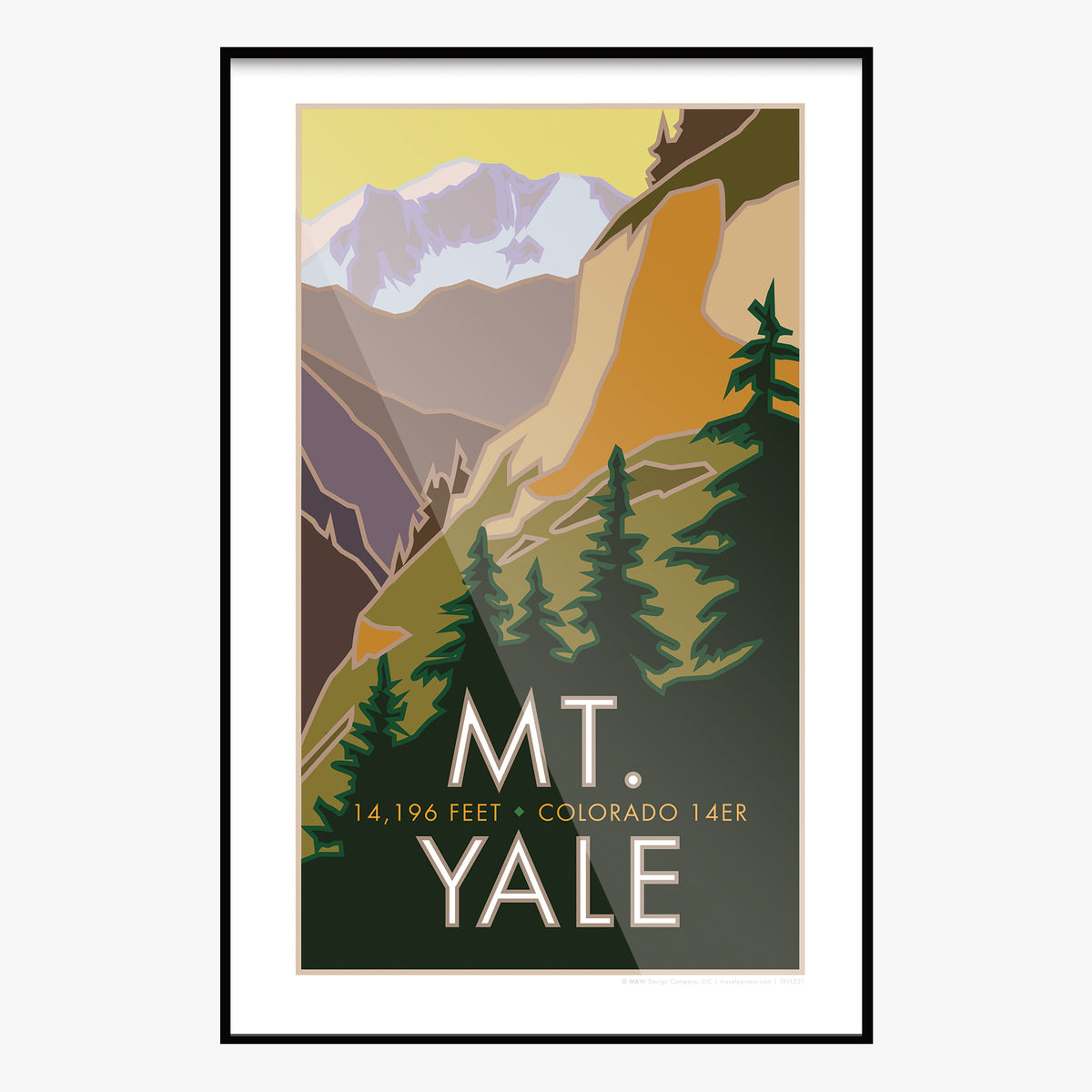 Mt. Yale Colorado Colorado 14er Travel Poster