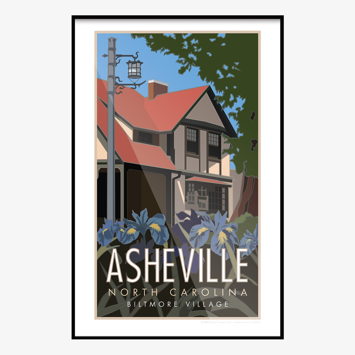 Biltmore Village Asheville North Carolina Travel Poster