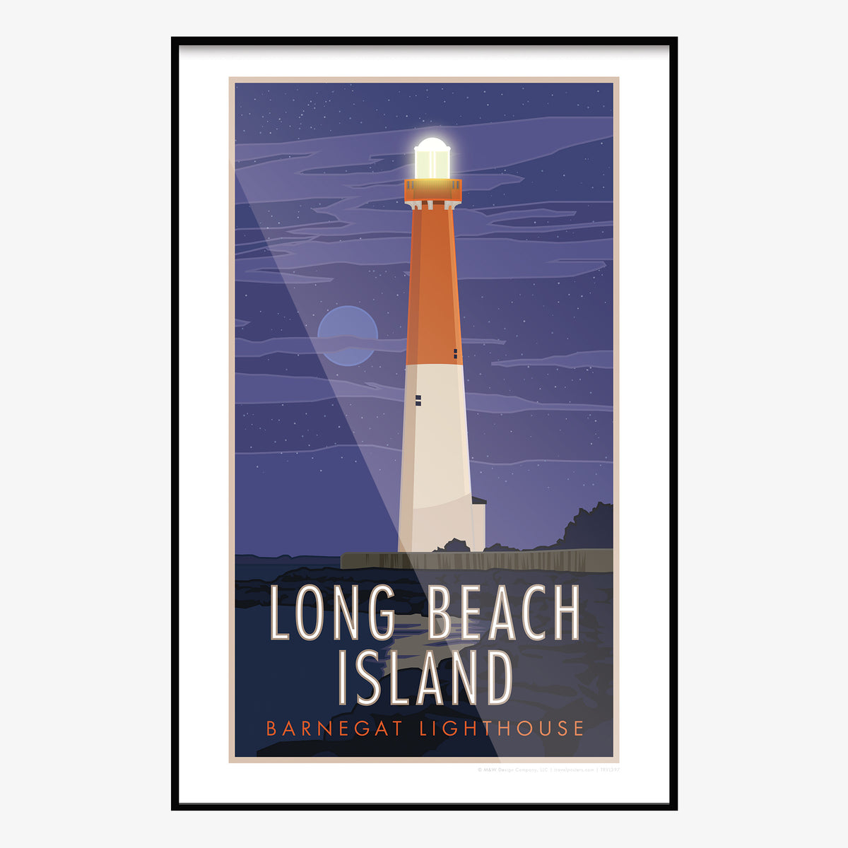 Long Beach Island Lighthouse New Jersey Day Time Travel Poster