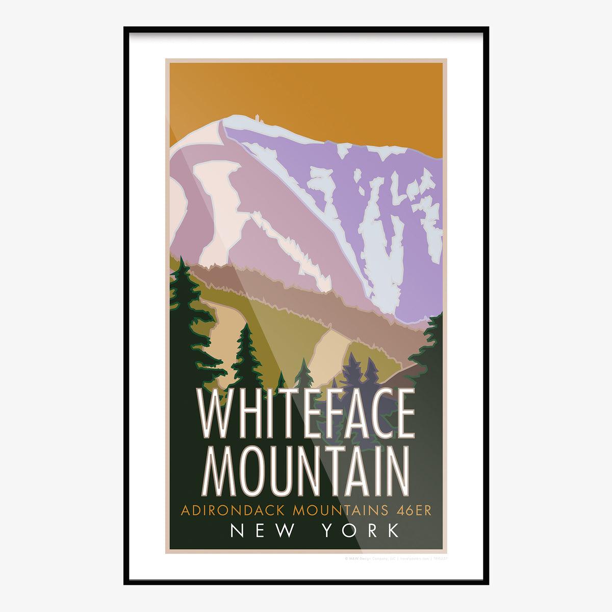 White Face Mountain New York Travel Poster