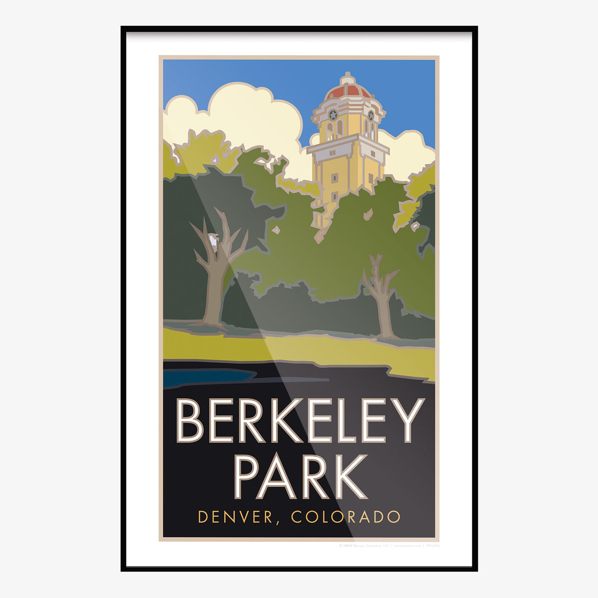 Berkeley Park Denver Colorado Travel Poster