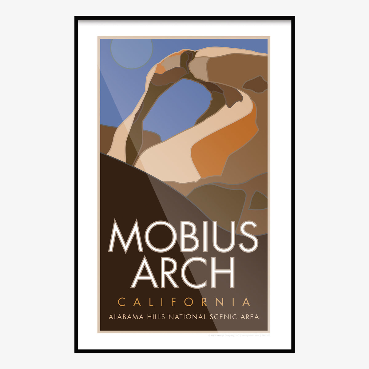 Mobius Arch Alabama Hills NSA California Travel Poster