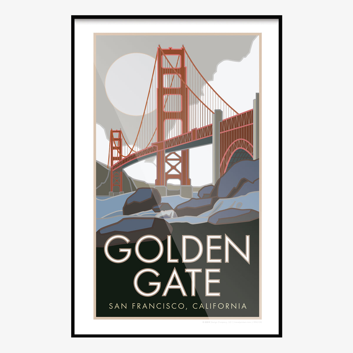 Golden Gate Bridge 2 San Francisco California Travel Poster