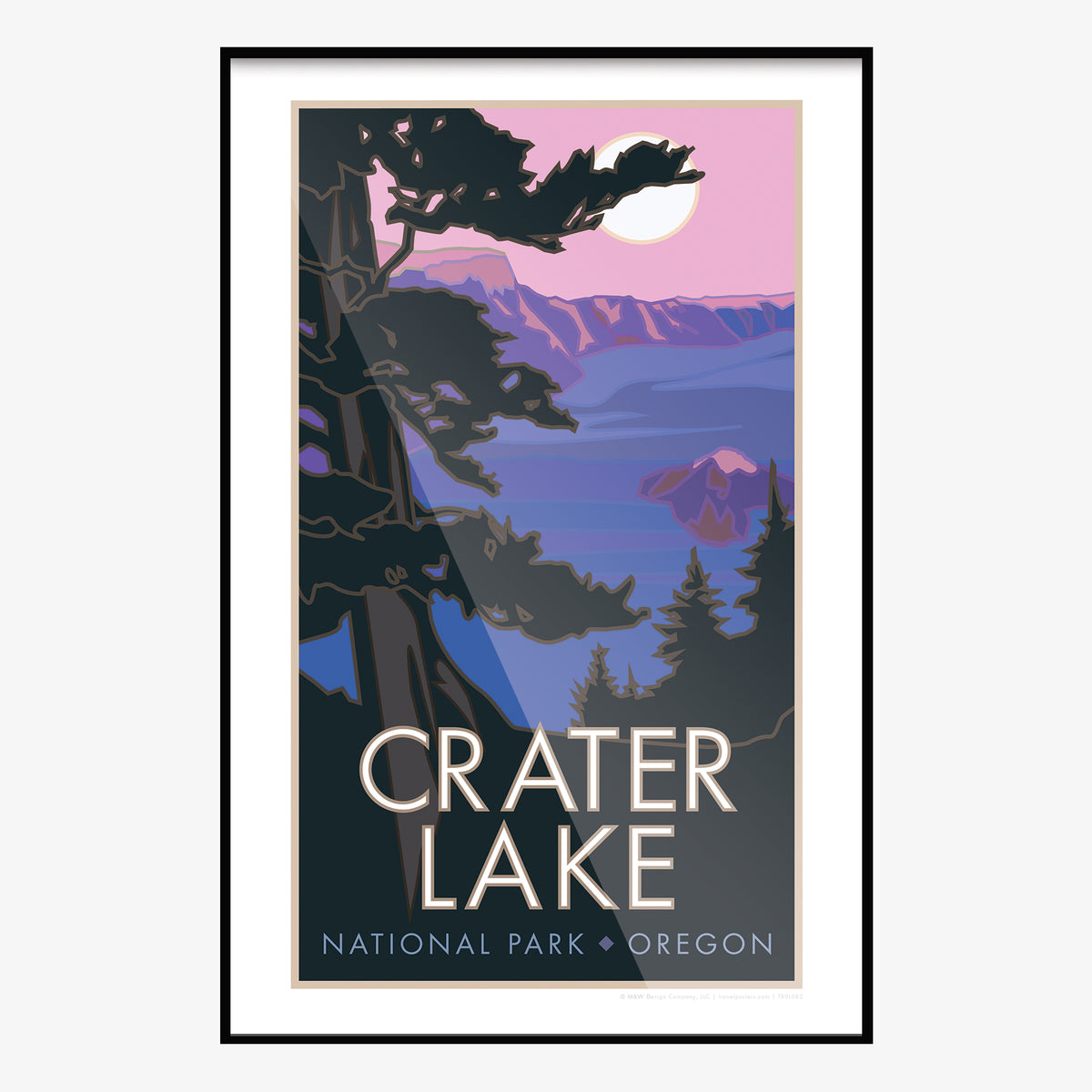 Crater Lake National Park Oregon Travel Poster