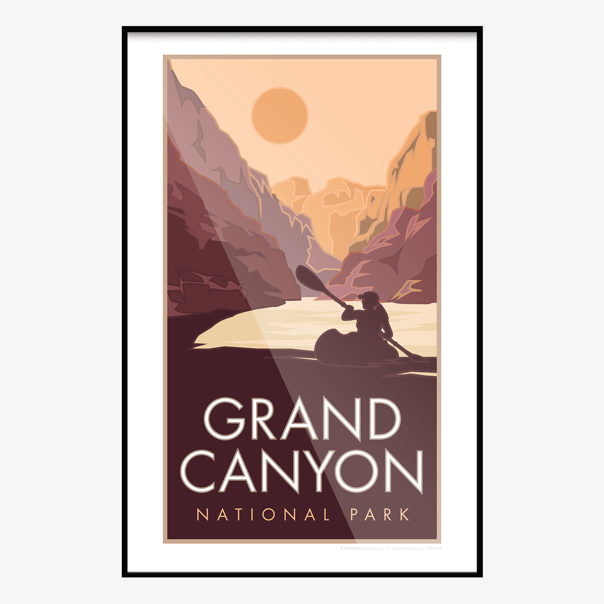 Grand Canyon Kayak Arizona Travel Poster