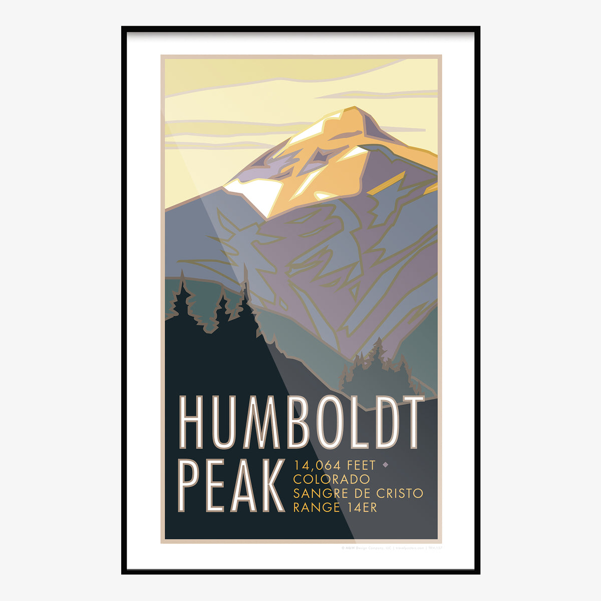 Humboldt Peak Colorado 14er Travel Poster