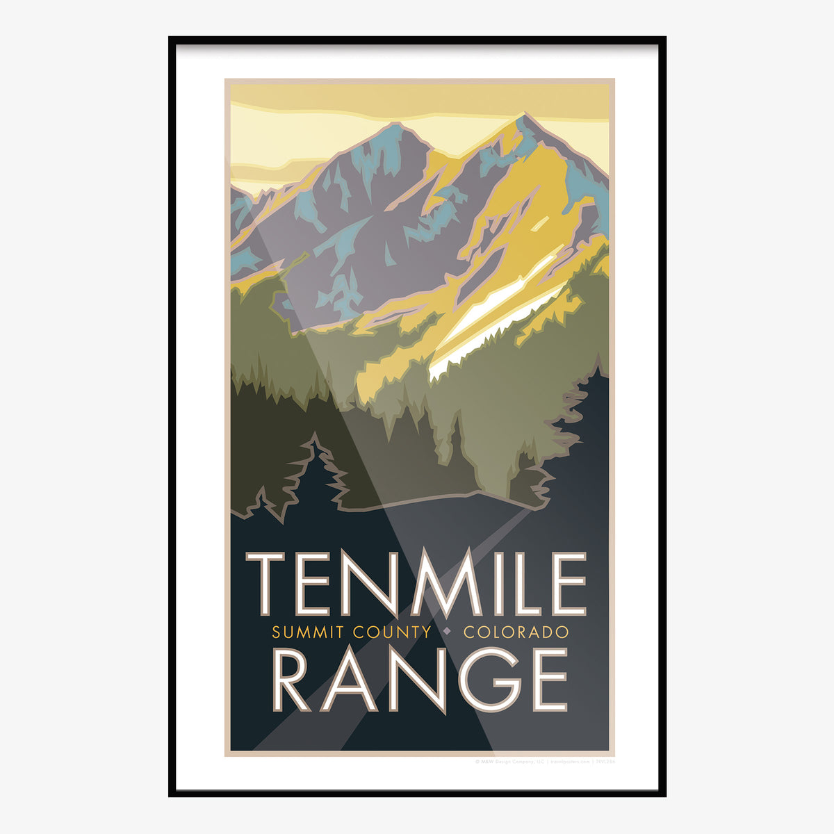 Ten Mile Range Colorado Travel Poster