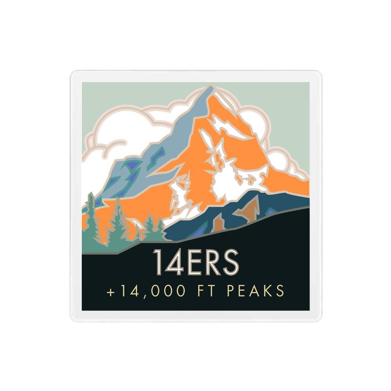 Colorado 14er Ceramic Coaster
