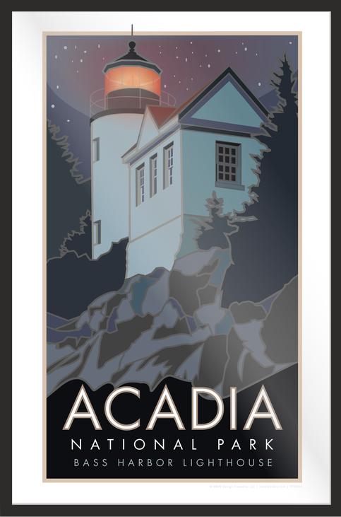 Acadia National Park, Bass Harbor Head Lighthouse, Maine - Poster
