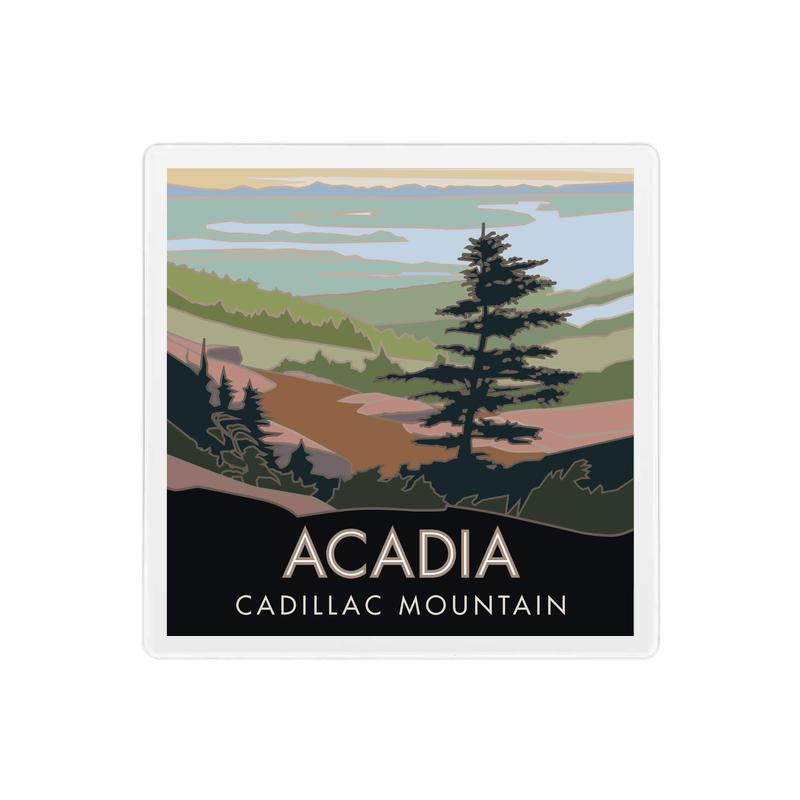 Acadia National Park, Cadillac Mountain, Maine - 4" x 4" Sandstone Coaster